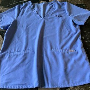 Figs short sleeve collaboration with Stryker blue scrub top size large